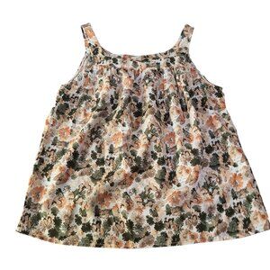 SHEIN Womens Medium Floral Butterfly Print Camisole Tank Top Blouse